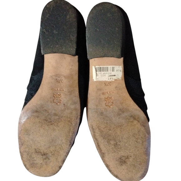 Vintage Emma Hope's Black Textured Suede Loafer Flats Women's size 7.5 - Picture 8 of 12
